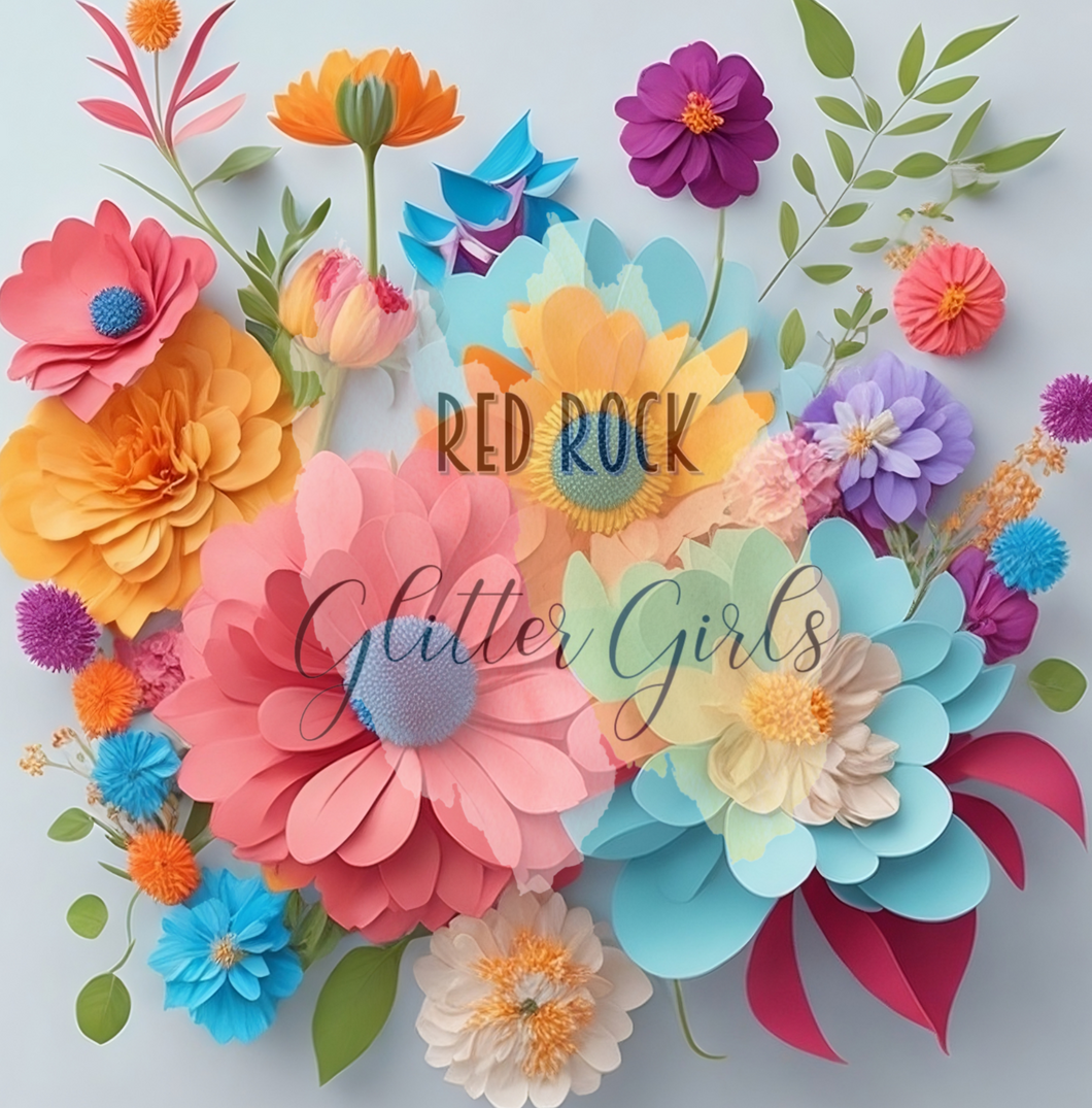 3D Bright Flowers 2 20 oz. Wrap