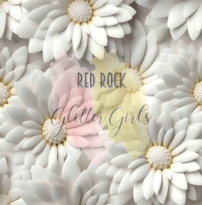 3D White Daisy 4