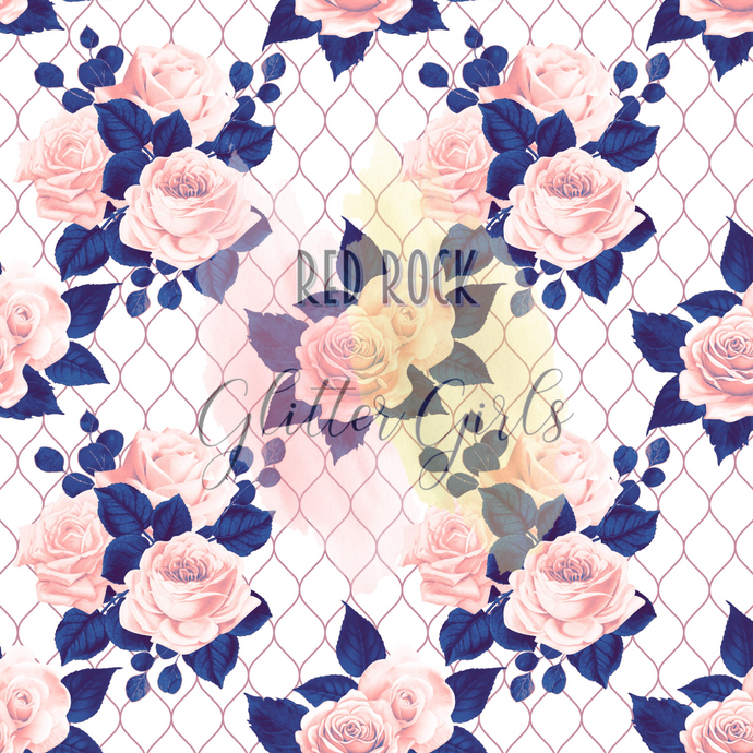 Blush & Navy Rose 5 - Clear Vinyl