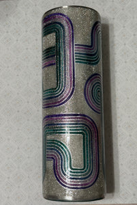 30 oz. Silver & Purple Retro Tumbler