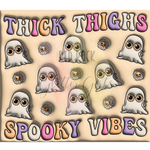 Puffy Thick Thighs Spooky Vibes 20 oz. Wrap