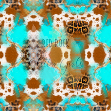Load image into Gallery viewer, Teal Cow Print
