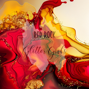 Red & Gold Alcohol Ink 1