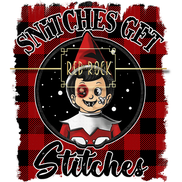 Snitches Get Stitches Plaid