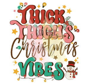 Thick Thighs Christmas Vibes - Retro