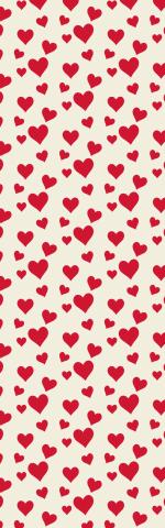 Red Hearts Cream Background Pen Wrap