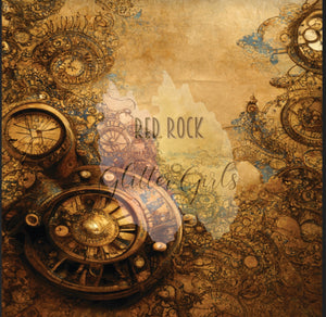 Steampunk Gold Clock