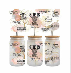 She Is Positive Affirmations  16oz.