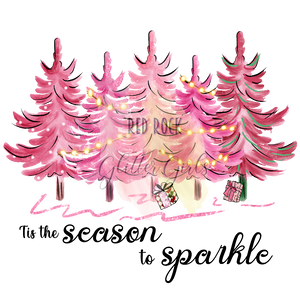 Tis The Season To Sparkle Pink Tree