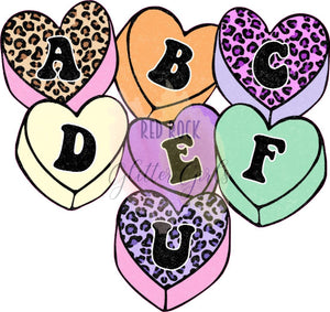 ABCDEFU Candy Hearts