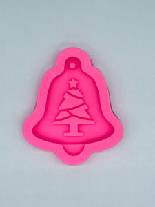 Bell W/Tree Ornament Silicone Mold