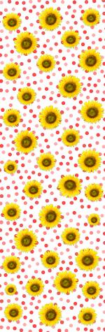 Sunflower Polka Dot Pen Wrap- Clear Vinyl