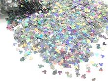 Load image into Gallery viewer, Silver Holographic Mickey- Shape
