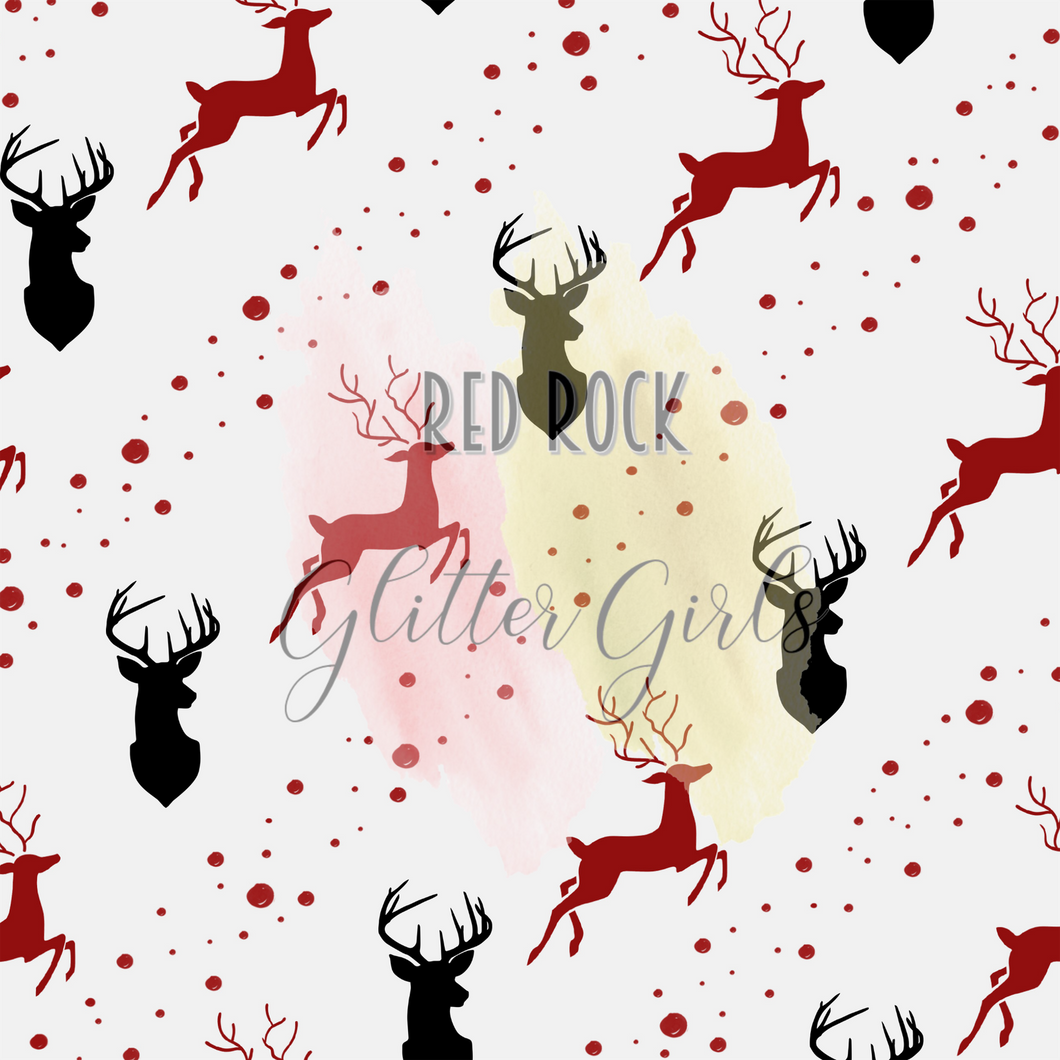 Black & Red Christmas Deer