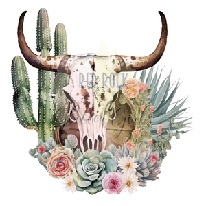 Pastel Skull Cactus/Succulents - Clear Cast