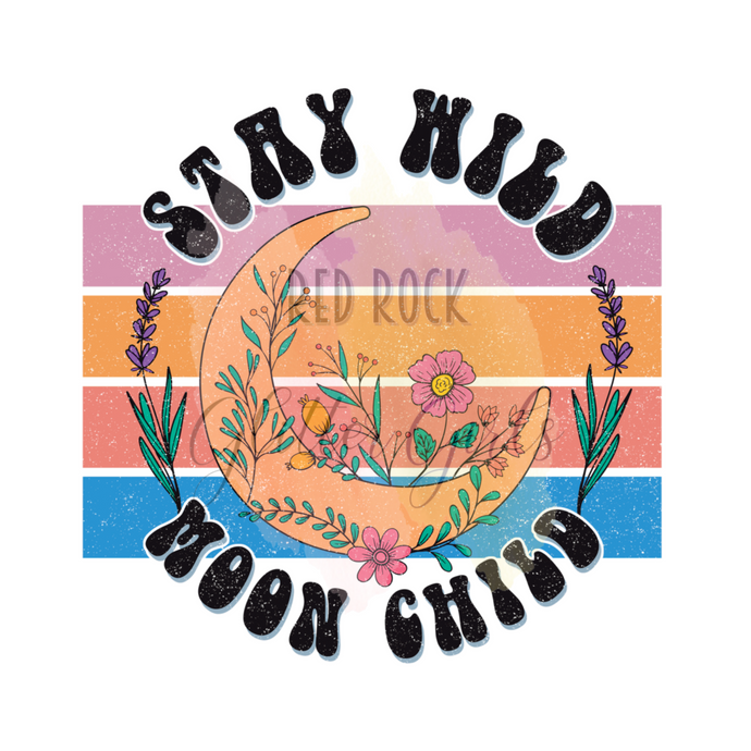 Stay Wild Moon Child BoHo- Clear Cast