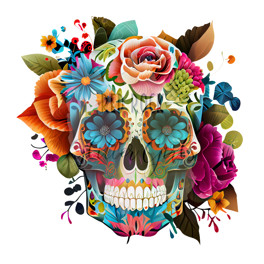 Glitter Floral Skulls – The Sugar Lab